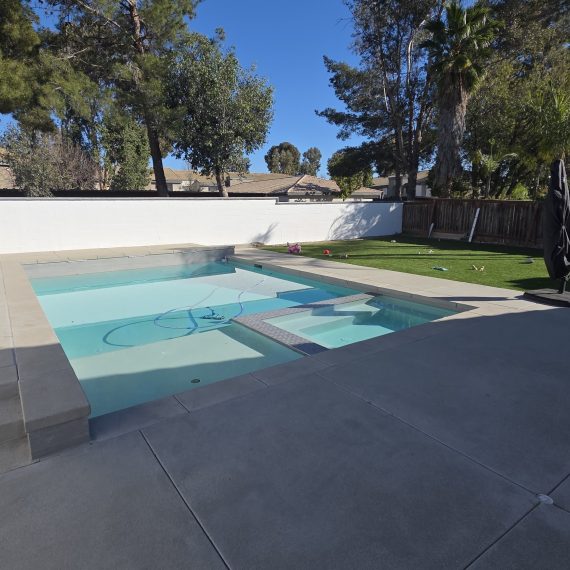 Backyard pool and outdoor living space San Diego CA